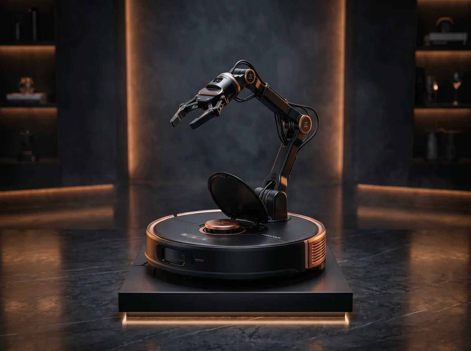 Roborock Saros Z70 displayed in the Domomata showroom (visualization)